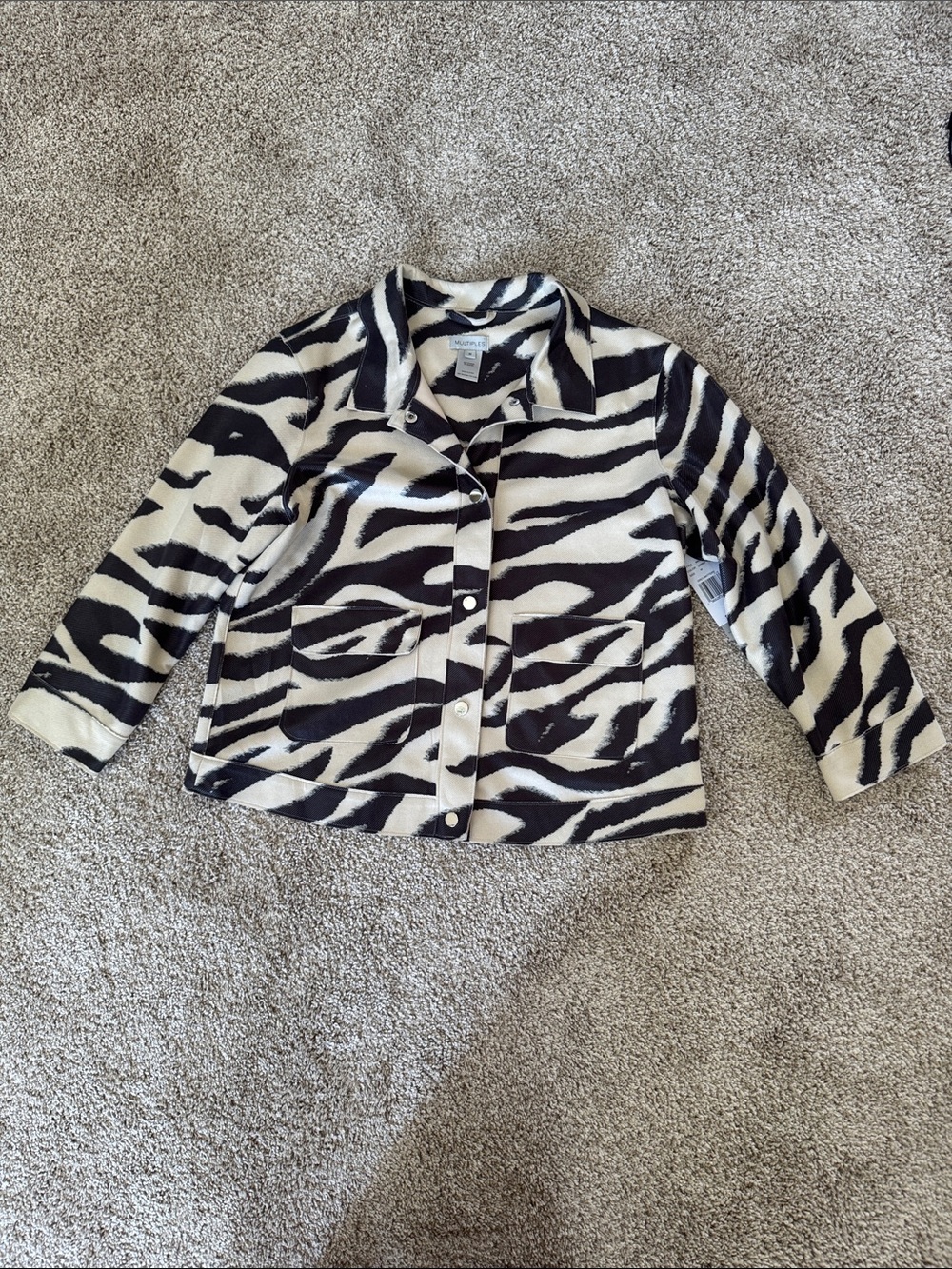 Multiples Zebra Grey Matters Jacket